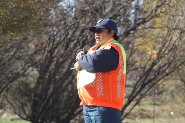 Female Law Enforcement on the R27 road in Calvinia